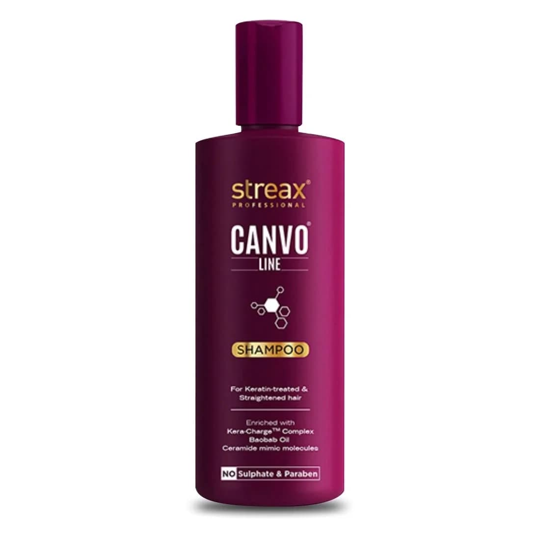 Streax  Professional Canvoline Shampoo With Kera Charge Complex For Straightened Hair